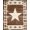 Brown, Pattern 17, variant on ODIKA 8'x10' Washable Area Rug Door Farmhouse Lone Plank Inspired Vintage Border Southwestern for Living Room, Under Sectional, Family , Durable, Non-Slip