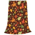 thumbnail image 2 of Balery Autumn Leaves Manta de Felpa Suave y Acogedora – Cobija de Franela Aterciopelada para Cama, Lavable y Cálida para Sofá, Mascotas, Transpirable-60"x50", 2 of 7