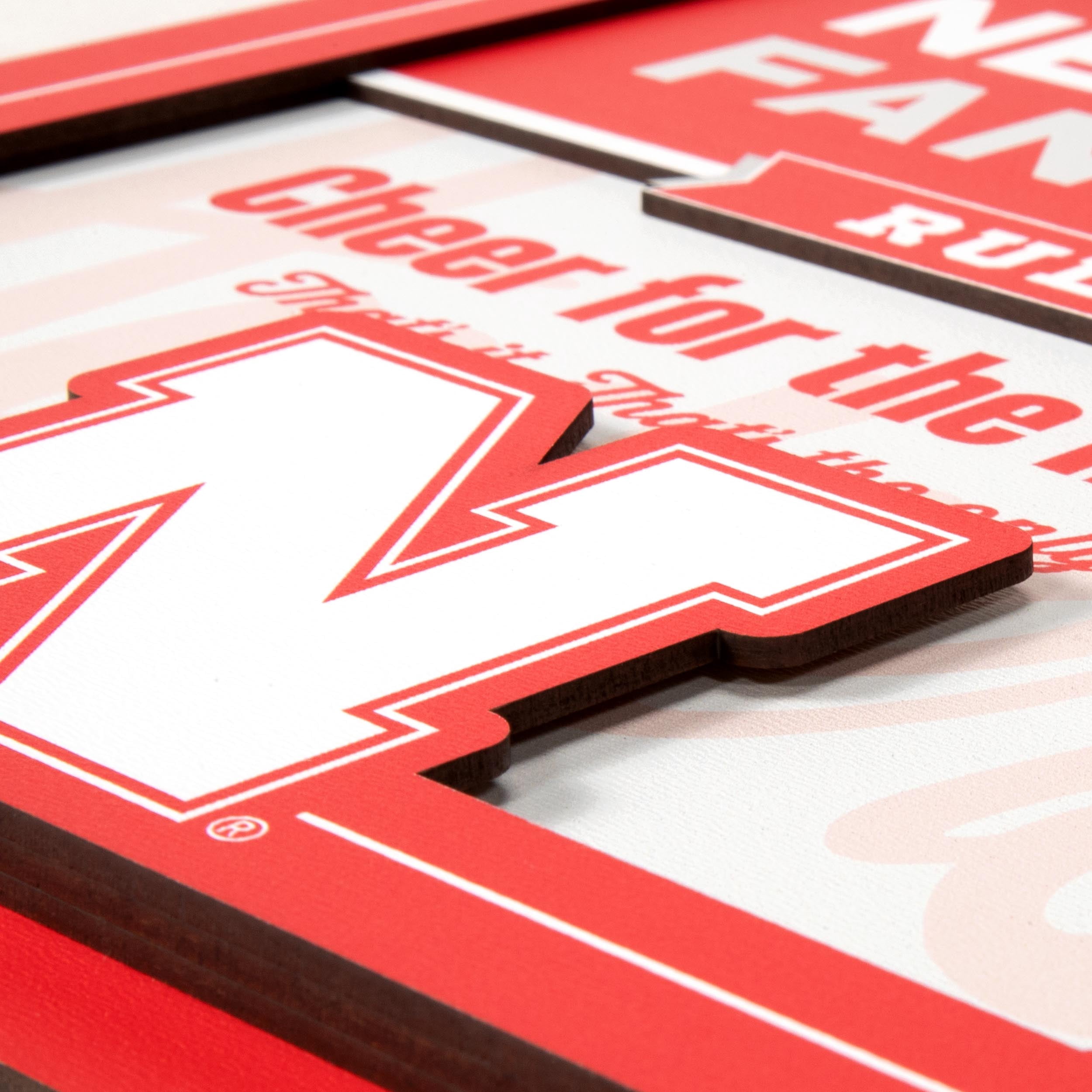 YouTheFan NCAA Nebraska Cornhuskers Fan Rules 3D Wall Art