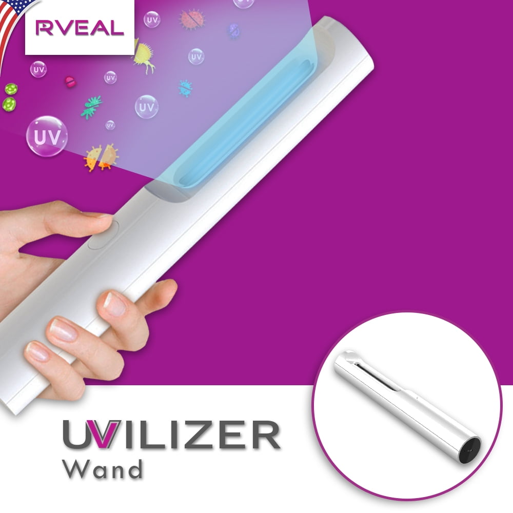 UVC Light Sterilizer Wand Hotel Travel UV Lamp Germicidal Car Disinfection Reuse 