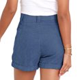 thumbnail image 5 of Olyvenn Plus Size Women Solid Pocket Shorts Casual Wear Work Out Shorts Pants Strench Cargo Pants Bermuda Trendy Shorts for Women 2023 Blue 10, 5 of 9