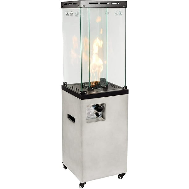 UIXE Outdoor Gas Patio Heater, 41,000 BTU, 56" Tall Standing Faux Stone