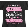 thumbnail image 3 of Barbie - This Girl Is Changing The World - Girls Fitted Short Sleeve Graphic T-Shirt, 3 of 5