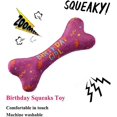 thumbnail image 2 of Bandana de cumpleaños para perros, sombrero grande de cumpleaños para perros, juguete de hueso para perros, juego de fiesta para mascotas, fiesta de feliz cumpleaños (rosa) ER, 2 of 5