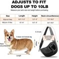 thumbnail image 2 of Mochila portabebés para perros pequeños y gatos, de malla transpirable, con manos libres, con bolsa y correa ajustable., 2 of 5