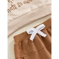 thumbnail image 5 of FEORJGP Little Boy Casual Sweat Outfits 1T 2T 3T 4T 5T Toddler Baby Long Sleeve Sweatshirts Letter Print Pullovers Round Neck Tops with Sweatpants Sol Comfy Cute 2Pcs Clothes for Spring Fall, 5 of 6