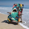 thumbnail image 4 of PHYHOO Colorful Ocean Animal Shark Beach Towel, Sand Free Microfiber Beach Blanket, Quick Dry Absorbent Bath Towels for Swimming Pool, Camping, Picnic, Yoga Gym Sports 30x60in, 4 of 8