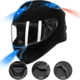 thumbnail image 3 of ILM Full Face Motorcycle Street Bike Helmet with Enlarged Air Vents, Free Replacement Visor for Men Women DOT (Gloss Black, Medium), 3 of 7