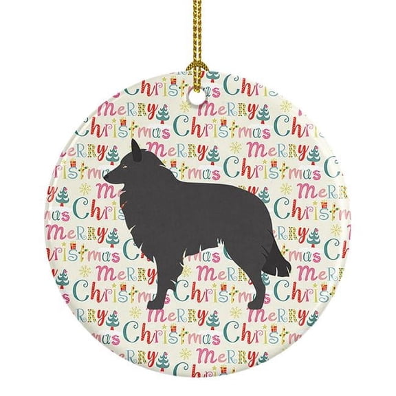Groenendael Belgian Shepherd Ceramic Ornament 2.8 in x 2.8 in