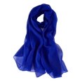 thumbnail image 1 of Longue Foulard en Chiffon de Soie Couleur Unie, 1 of 7