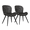 Black, variant on ClinQ Modern Upholstered Dining Chairs Set of 4, Shell Shape Accent Chairs with Soft Breathable Fabric, Curved Backrest and Metal Legs, Black