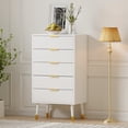 thumbnail image 1 of Bingirl Commode Moderne en Bois Cannelé à 5 Tiroirs, 57 Pouces de Large : Organisateur de Rangement pour Garde-Robe de Chambre et Salon, 1 of 8