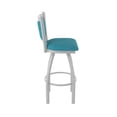 thumbnail image 4 of 870 Hadleigh 25" Swivel Counter Stool with Anodized Nickel Finish and Graph Tidal Seat and Back, 4 of 5
