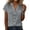 01 Gray, variant on Women's Blouses Short Sleeve Shirts V Neck Collared Button Down Shirt Tops with Pockets