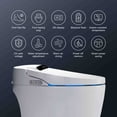 thumbnail image 3 of Prapark Luxury One-Piece Smart Toilet with Bidet Built-in - Modern Tankless Design Auto Flush, Heated Seat, Instant Warm Water & Dry Toilets for Bathrooms Remote Control White, 3 of 6