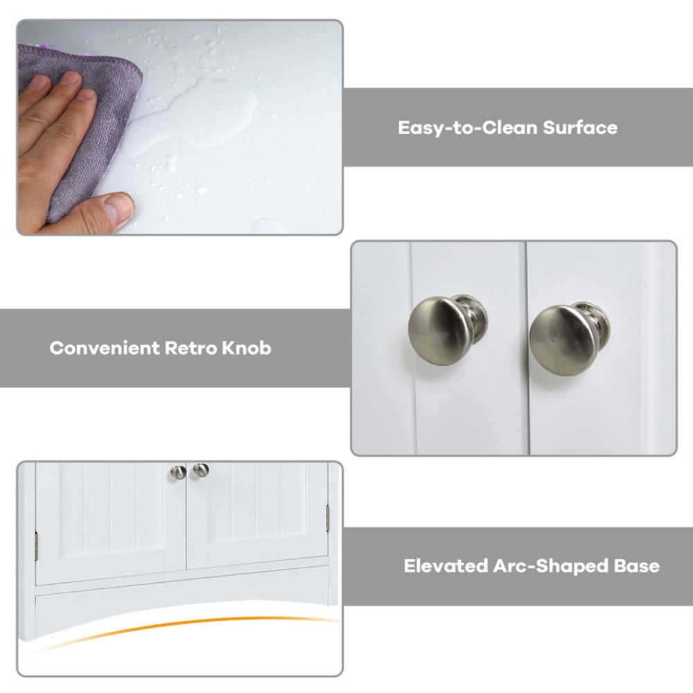 Finihen Bathroom Storage Cabinet, Bathroom Floor Cabinet, Bathroom Storage Cabinet with Drawer and Shelf Floor Cabinet, for Bathroom, Living Room, Bedroom, Kitchen, White Finihen Bathroom Storage Cabinet, Bathroom Floor Cabinet, Bathroom Storage Cabinet with Drawer and Shelf Floor Cabinet, for Bathroom, Living Room, Bedroom, Kitchen, White