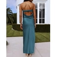 thumbnail image 2 of ORUYROP Robe Longue Maxi en Satin Soyeux à Dos Nu pour Femmes, Dos Bas, Ajourée, Élégante, Sans Bretelles, Longue, Invitée de Mariage, 2 of 4