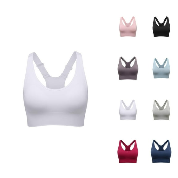 High Plus Size Sports Bra For Women Front Adjustable Straps Wirefree Support Workout Yoga Running Athletic Top Wireless Bras For Women