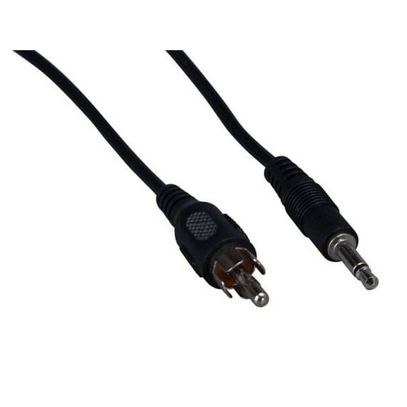 Cable Leader 6ft 3.5mm Mono Male to RCA Male Audio Cable, Black