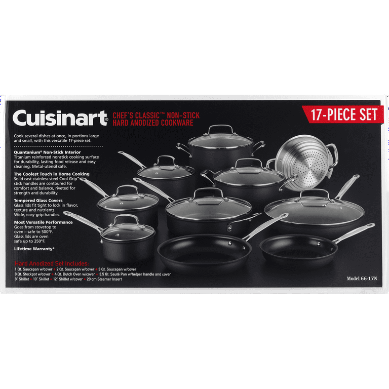Cuisinart Chef's Classic Nonstick Hard Anodized 17-Piece Cookware