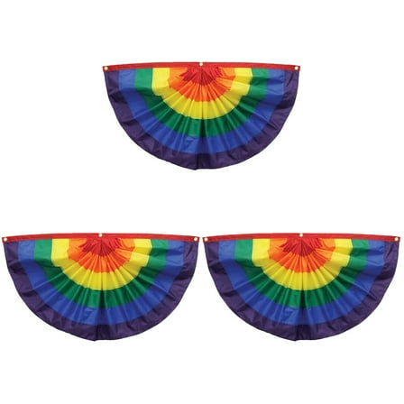 HOMEMAXS 3pcs Gay Pride Rainbow Flag Rainbow Banner Pride Party Decoration