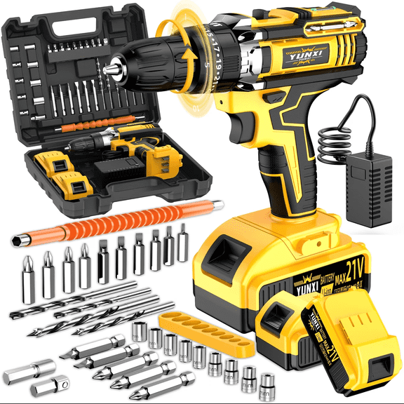 Cordless Drill Kit, Versatile Power Tool for Home & Worksite Use