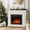 White, variant on HZWDD 45" Electric Fireplace with Mantel, Fireplace Heater Freestanding, Realistic Stacked Stone Surround with Remote Control Timer LED Flame