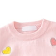 thumbnail image 3 of GYRATEDREAM Toddler Baby Girl Sweater Kids Love Heart Embroidered Long Sleeve Crewneck Sweatshirt Tops Fall Winter Clothes Outfits, 3 of 7