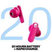 Skullcandy Smokin Buds XT True Wireless Inner Ear Earbuds, Pink