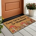 thumbnail image 4 of kjfeif Mushroom Welcome Doormat, Funny Front Door Mat Coir Rug Indoor Outdoor Entrance Porch Carpet Fungi Cottage Home Decor Cottage Housewarming Gift 23.62*15.75'', 4 of 9
