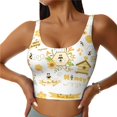thumbnail image 2 of Lsque Farm Bee Cute Honey Printed Women'S Sports Bra, Compression, Moisture Wicking, High-Impact Sports Bra For Women,Supportive sports bra-Small, 2 of 9