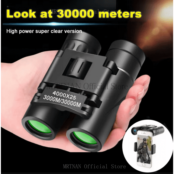 New 4000x25 30000M HD Professional Powerful Binoculars Long Range Prismatic Telescope Portable Binoculars Hunting