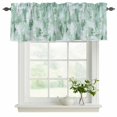 thumbnail image 2 of Green Abstract Valances for Windows, Decorative Rod Pocket Window Valance Curtains, Modern Oil Painted Art Contemporary Short Curtain Drapes for Kitchen/Bathroom/Living Room, 2 Panels, 60" W x 18" L, 2 of 8