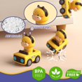 thumbnail image 2 of Bilar för barn 1+ år, pojkar och flickor, Baby Animal Racing Cars för småbarn 1-3, tryck och åk bil leksaker, 2 of 5