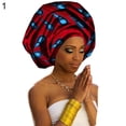 thumbnail image 4 of African Traditional Wax Print Head wrap Scarf, Women Multi-Color Headband, 4 of 8