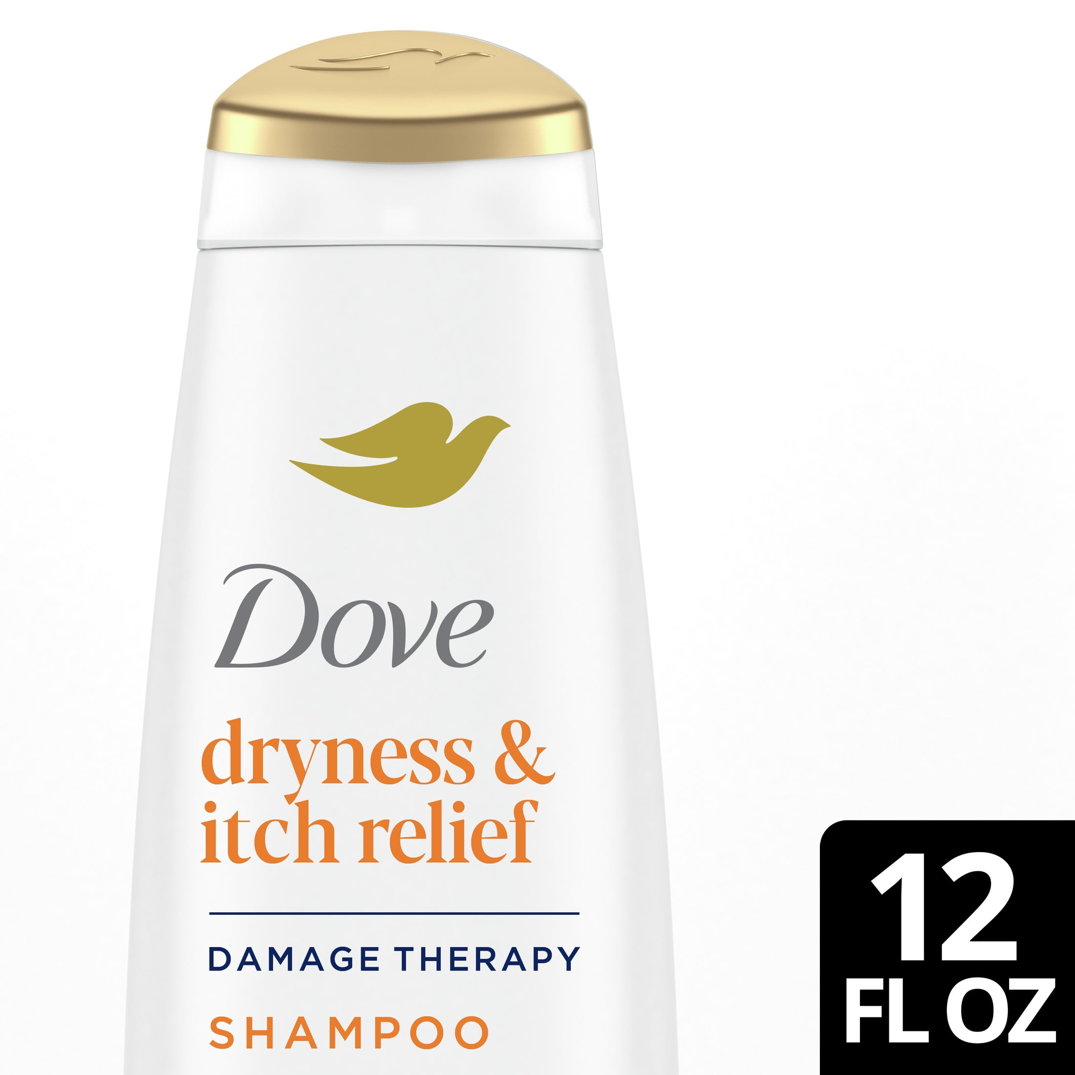 Dove Damage Therapy Derma Anti-Dandruff Shampoo for Flaky Scalp Dryness + Itch with Pyrithione Zinc & Coconut Oil, 12 oz