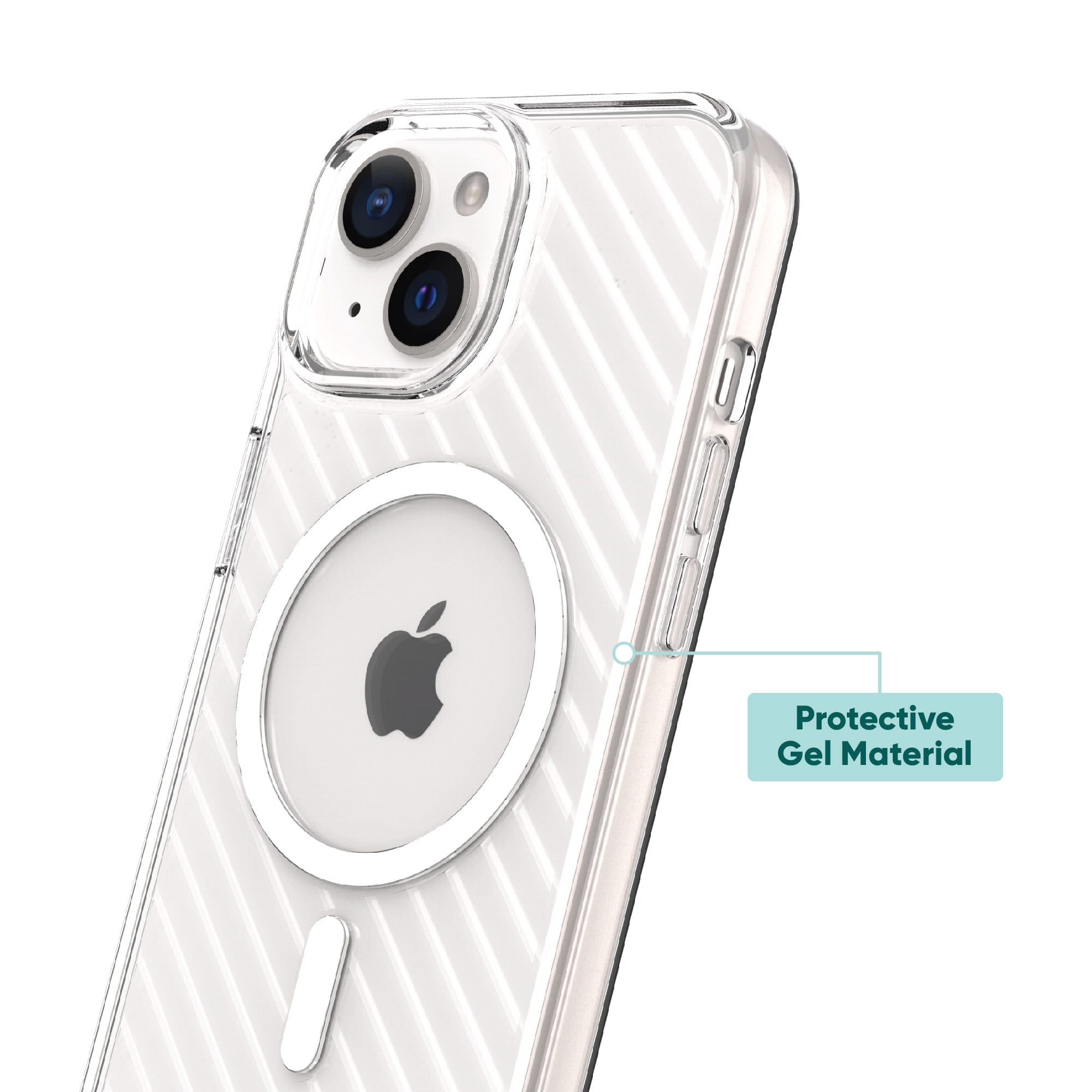 onn. MagSafe Compatible Gel Phone Case for iPhone 15, Clear