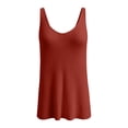 thumbnail image 4 of Gpoecd Camisoles Amples pour Femmes Mode Camisole Sans Manches Tricot Doux Côtelé Tenue Décontractée Extensible Basique Superposition Camisole pour Femmes Rouge,G, 4 of 4