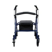 McKesson Rollator Walker for Seniors with Seat, Wheels - Blue, 300 lbs Capacity, 1 Ct