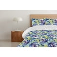 thumbnail image 4 of Ambesonne Floral Down Alternative Quilt Comforter, Print of Blooming Flowers, Twin XL, Lavender Blue Pale Green, 4 of 5