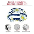 thumbnail image 5 of Disketp Daisy Striped Nautical Shower Caps,Reusable Shower Cap For Women, Double Layer Waterproof Hair Cap, Large Size For All Hair Lengths,For Girls Spa Home Salon Use, 5 of 9