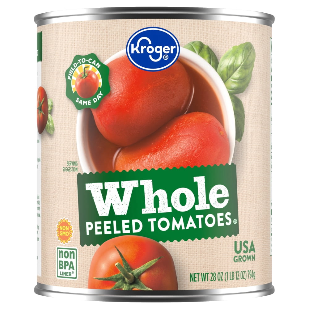 Kroger Whole Peeled Tomatoes 28 oz - 3 Pack