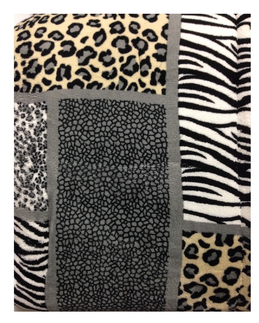 WPM Queen Animal print Blanket Sumptuously Soft Plush Faux Fur sherpa