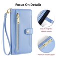 thumbnail image 2 of For Iphone 13 Sheep Texture Cross-Body Zipper Wallet Leather Phone Case(Blue), iPhone 12 Pro Max, 2 of 7