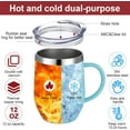 thumbnail image 3 of 6Pcs 12oz Insulated Coffee Mug with Handle Stainless Steel Insulated Coffee Mug Bulk Double Wall Vacuum Travel Mug Tumbler Cup with Sliding Lid Travel Coffee Cup Thermal Cup, 3 of 6