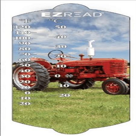 Headwind Consumer Products 840-0046 Indoor/Outdoor Thermometer with Red Tractor, 10-Inch