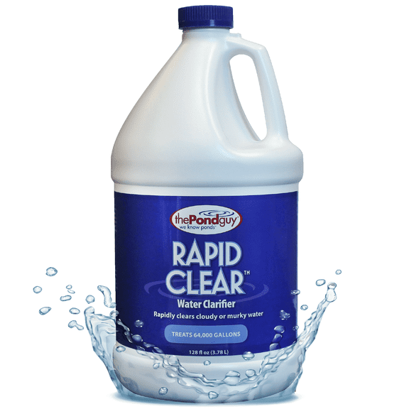 The Pond Guy RapidClear Water Clarifier, Eliminate Murky, Dirty Water Fast - 1 Gallon
