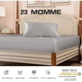 thumbnail image 3 of PROMEED 3pcs Grade 6A Silk Sheets for Queen Size Bed with Deep Pocket Fitted Sheet and Pillowcases, All 23 Momme Mulberry Silk 3 Piece Sheet Set (Light Grey, Queen), 3 of 6