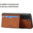 thumbnail image 4 of for Samsung Galaxy S21 FE Case, Slim PU Leather Wallet Case Credit Card Slot Holder Lightweight Protective Case with Kickstand for Samsung Galaxy S21 FE (Brown), 4 of 11