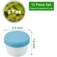 thumbnail image 6 of BZUEPRS 6 Pack Salad Dressing Container to Go - 2.7oz Leak-Proof Small Food Storage Containers with Lids, Reusable Condiment Sauce Cups for Lunch Box, BPA-Free (Multicolor), 6 of 14